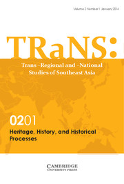 TRaNS: Trans-Regional and -National Studies of Southeast Asia Volume 2 - Special Issue1 -  Heritage, History, and Historical Processes