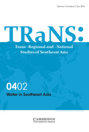 TRaNS: Trans-Regional and -National Studies of Southeast Asia Volume 4 - Special Issue2 -  Water in Southeast Asia