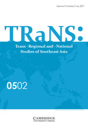 TRaNS: Trans-Regional and -National Studies of Southeast Asia Volume 5 - Issue 2 -