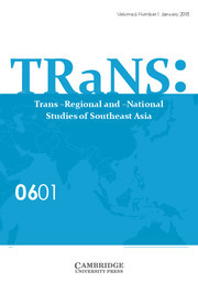 TRaNS: Trans-Regional and -National Studies of Southeast Asia Volume 6 - Issue 1 -