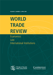 World Trade Review Volume 8 - Issue 2 -